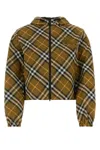 Burberry Zip Up Jacket With Hood In Brown