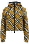 Burberry Zip Up Jacket With Hood In Tan