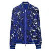 Burberry Reversible Botanical-print Bomber Jacket In Blue