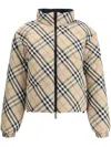Burberry Woman Printed Nylon Reversible Down Jacket In Neutrals