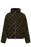 Burberry Reversible Hooded Checked Jacket In Shadow Ip Check