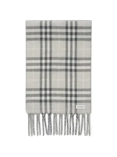 Burberry Reversible Knight-stamp Scarf In White