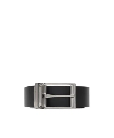 Burberry Reversible Leather Belt In Black