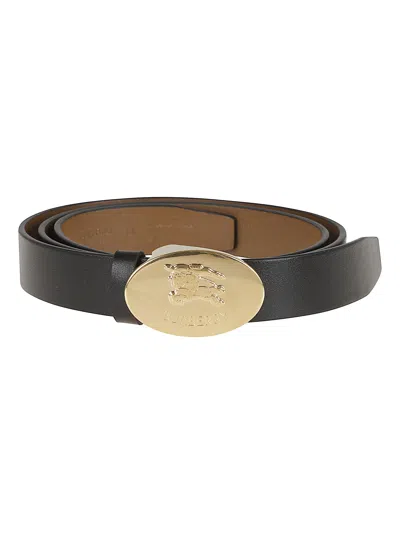 Burberry Reversible Leather Oval Knight Stamp Belt - Women In Pattern