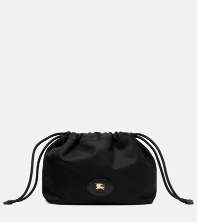 Burberry Reversible Leather-trimmed Pouch