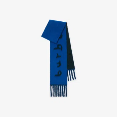 BURBERRY BURBERRY REVERSIBLE LOGO ALPACA WOOL BLEND SCARF