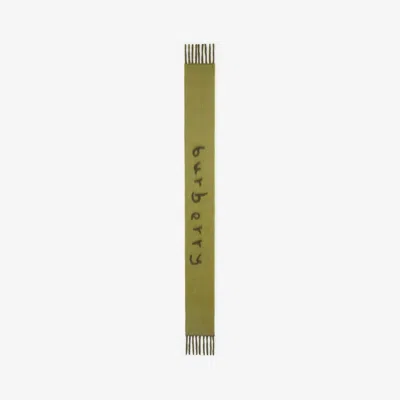 Burberry Reversible Logo Alpaca Wool Blend Scarf In Marsh