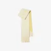 Burberry Reversible Logo Alpaca Wool Blend Scarf In Sandstone