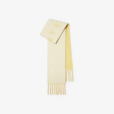 Burberry Reversible Logo Alpaca Wool Blend Scarf In Sandstone
