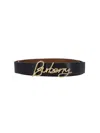 Burberry Reversible Leather Signature Belt In Black