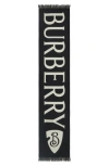 Burberry Reversible Logo Jacquard Wool Scarf