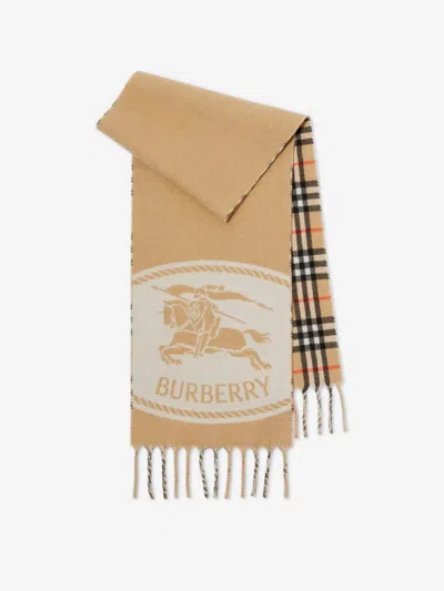 Burberry Reversible Logo Scarf In Neutral