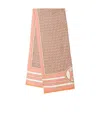 Burberry Reversible Monogram-print Silk Scarf In Pink