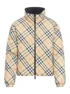Burberry Woman Printed Nylon Reversible Down Jacket In Nude & Neutrals