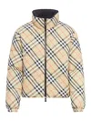 Burberry Woman Printed Nylon Reversible Down Jacket In Nude & Neutrals