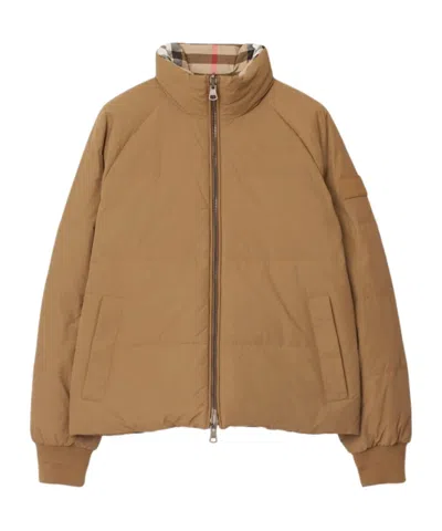 Burberry Reversible Nylon Puffer Jacket In Brown