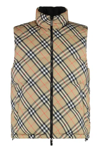 Burberry Reversible Padded Gilet In Brown
