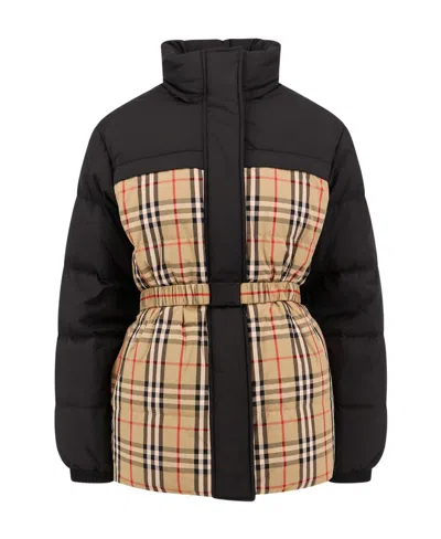 Burberry Reversible Panelled Padded Jacket In Black