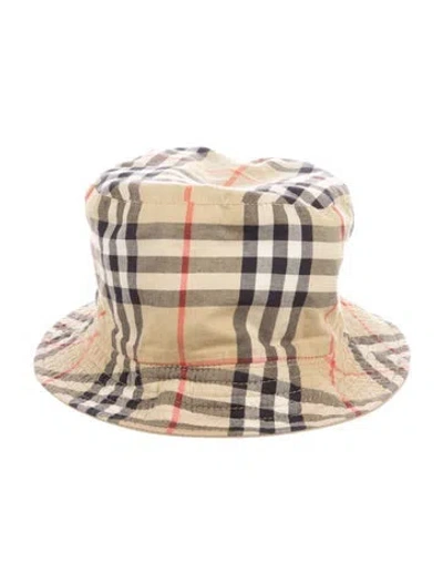 Pre-owned Burberry Reversible Patterned Bucket Hat In Neutrals