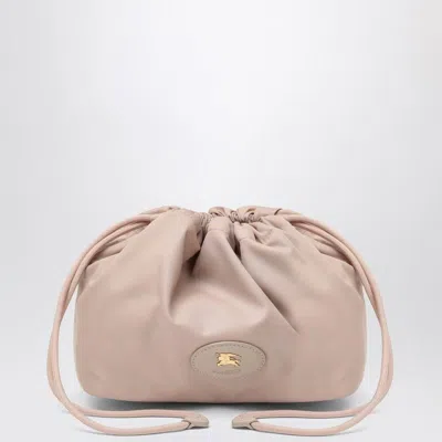 Burberry Reversible Pouch In Pink Nylon With Check Pattern