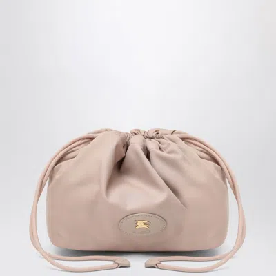 BURBERRY REVERSIBLE POUCH IN PINK NYLON WITH CHECK PATTERN
