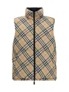 Burberry Snoshill Reversible Check Puffer Gilet Clothing In Multi