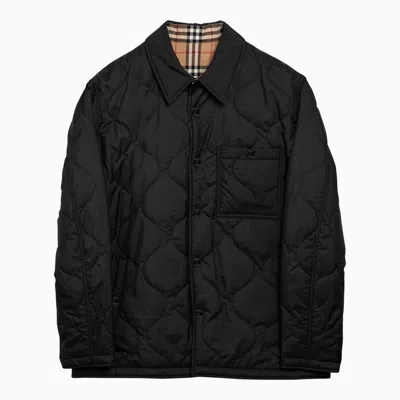 Burberry Country Jacket In Quilted Twill In Black
