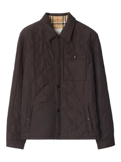 Burberry Reversible Quilted Nylon Coat Clothing In Brown