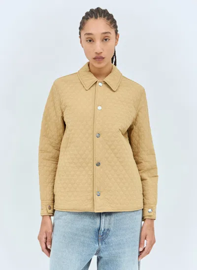 Burberry Reversible Quilted Nylon Jacket In Cream