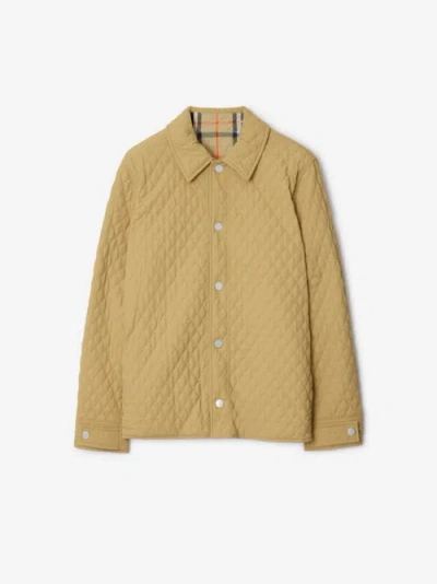 Burberry Reversible Quilted Nylon Jacket In Beige O Tan