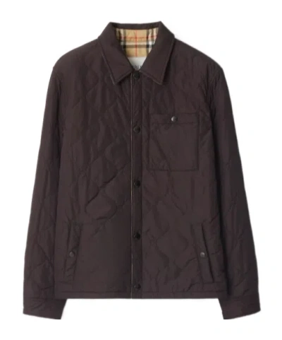 Burberry Reversible Quilted Nylon Overshirt In Burgundy