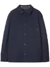 Burberry Quilted Check Reversible Jacket In Blue
