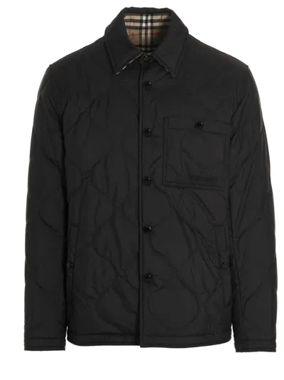 Burberry Reversible Quilted Overshirt In Multicolor