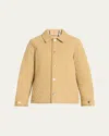Burberry Reversible Recycled Nylon Quilted Shirt Jacket In Flax