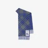 Burberry Cashmere Reversible Check Rose Scarf In New Grey
