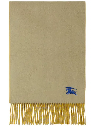 Burberry Sciarpa Reversibile In Cashmere In Hunter Pear