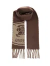 Burberry Reversible Scarf Scarves And Foulards Brown In Brown