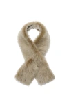 Burberry Reversible Shearling Scarf In Neutral