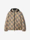 Burberry Reversible Puffer Jacket Drawstring Hem In Brown
