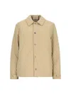Burberry Reversible Quilted Short Jacket In Nude