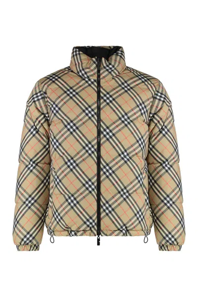 Burberry Reversible Check Puffer Jacket In Neutral