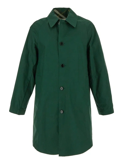 Burberry Reversible Trench Coat In Green