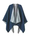 Burberry Reversible Wool Cape In Blue