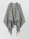 Burberry Check Wool Reversible Cape
