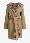 Burberry Reversible Wool Coat In Brown