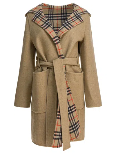 BURBERRY BURBERRY REVERSIBLE WOOL COAT