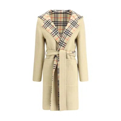 BURBERRY REVERSIBLE WOOL ROBE COAT