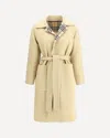 Burberry Women Reversible Wool Robe Coat In Neutral