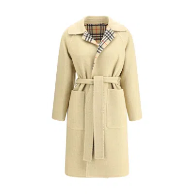 BURBERRY REVERSIBLE WOOL ROBE COAT