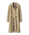 Burberry Reversible Wool Wrap Coat In Brown